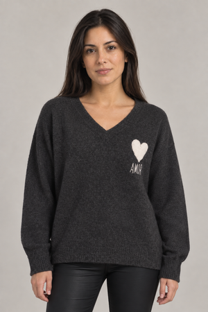 Suéter Negro Corazón